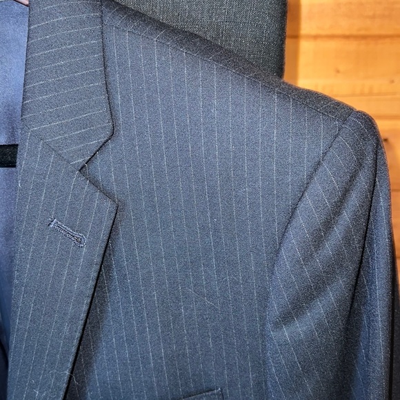 $425 J Crew Ludlow navy pinstripe blazer 42R 100% Wool Loro Piano - Picture 3 of 12